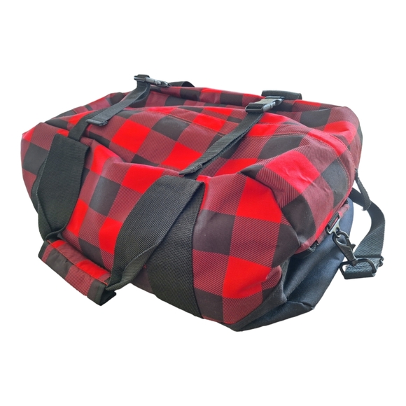 L.L. Bean Bags Ll Bean Adventure Duffle Medium Red Black Plaid Nwot
